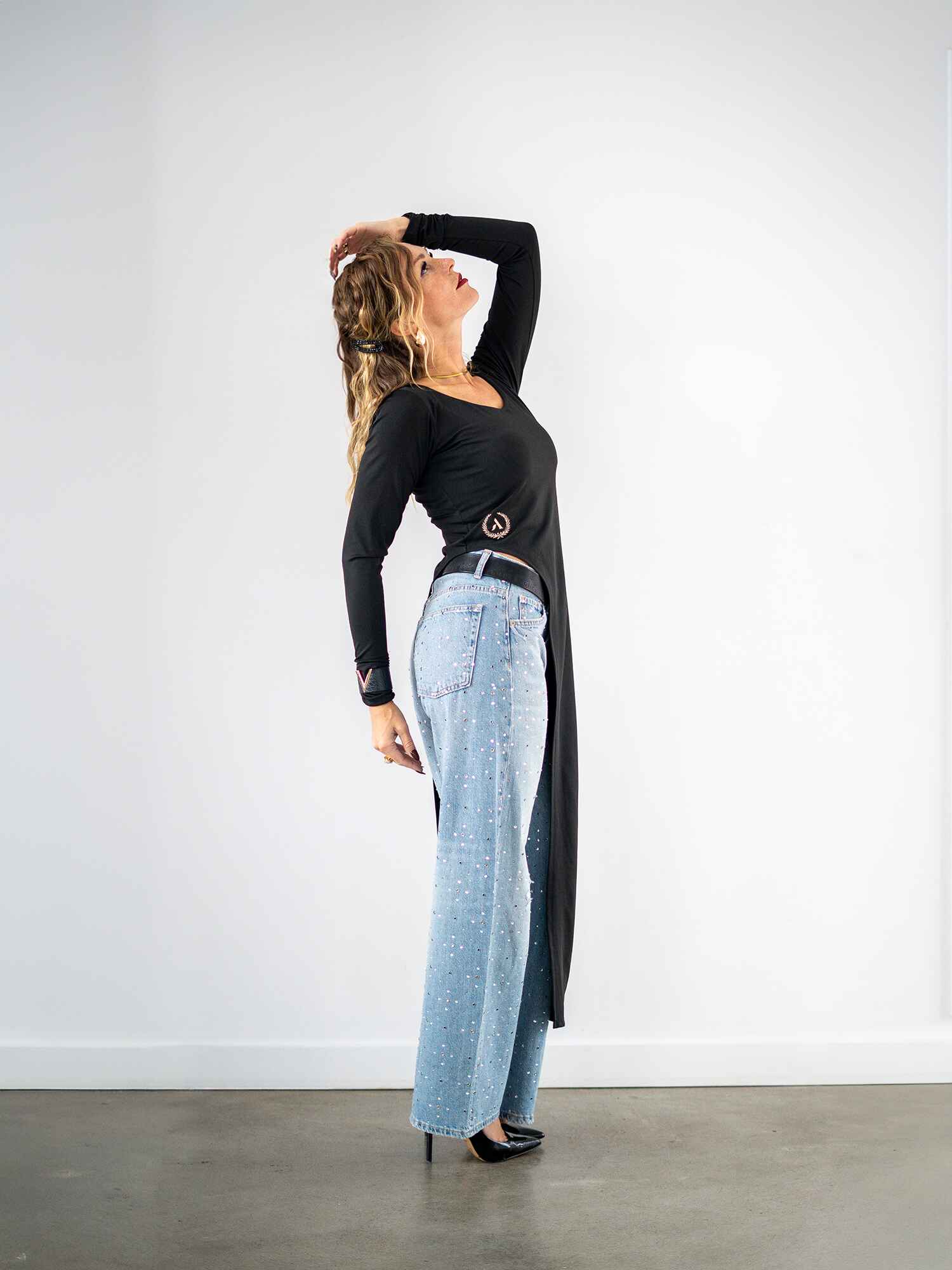 haut asymétrique à manche